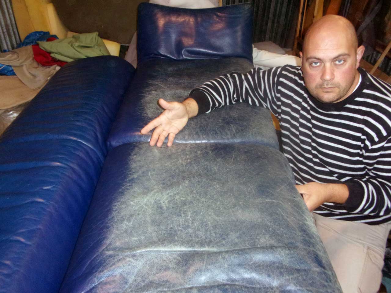 Canapé en cuir réparation et restauration, Artisan tapissier Paris
